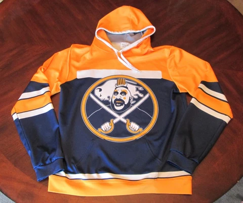 NHL Buffalo Sabres Horror Captain Spaulding Hoodie 2XL XXL Rob Zombie Sweater Cover