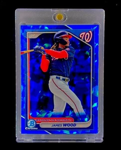 JAMES WOOD BLUE CRACKED ROOKIE ICE REFRACTOR HOLO Ice RC Card - NATIONALS - Picture 1 of 6