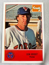 1978 Tucson Toros- Minor League Baseball Card#21-Don Bright