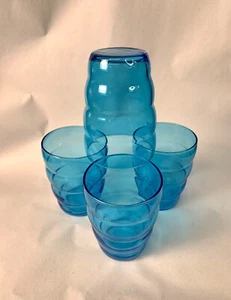 Ikea Skoja Bienenstock Gläser Saftglas Auslaufmodell türkis blau 4er Set - Bild 1 von 10