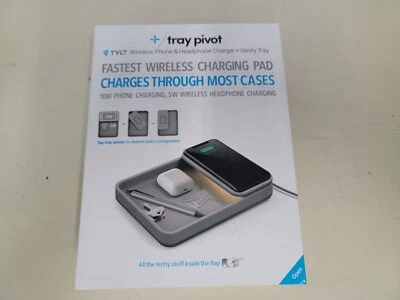 UNUSED TRAY PIVOT  # QITRPVTGY-T WIRELESS PHONE & HEADPHONE CHARGER - Image 1 of 4