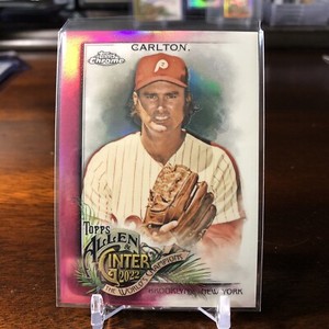 2022 Topps Allen & Ginter Chrome Steve Carlton Magenta Refractor #'d /199