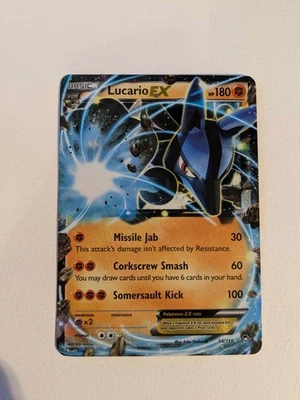 Lucario EX - 54/111 - Pokemon Furious Fists XY Ultra Rare Card LP - Image 1 of 2