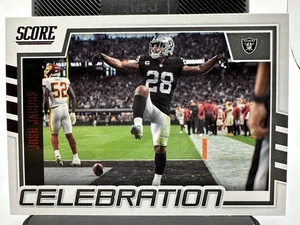 2022 Panini Score Josh Jacobs Celebration Insert Red Parallel #C-JJ - Raiders - Picture 1 of 4