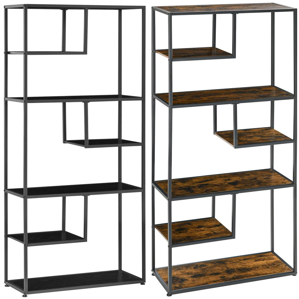 HOMCOM Scaffale Libreria Moderno a 7 Livelli in stile Industriale - Immagine 1 di 1