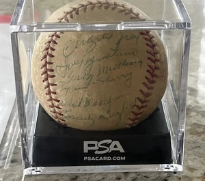 1959 BROOKLYN DODGERS WORLD SERIES TEAM AUTO BASEBALL KOUFAX SCULLY ETC. PSA/DNA - Picture 1 of 11