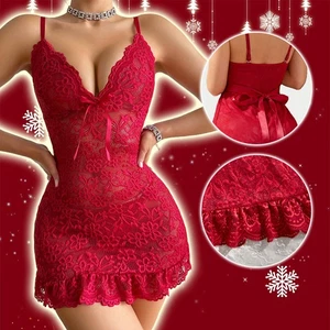 Sexy Lingerie Women's Babydoll Sheer Floral Dress Nightwear Underwear Xmas Gift - Picture 1 of 13