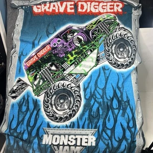 Grave Digger Monster Truck Monster Jam Fleece, 62" x 44" Throw Blanket Tapestry - Picture 1 of 10