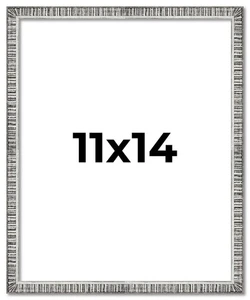 Marco de madera maciza envejecida gris plateado 11x14 | Moldura de 0,75 pulgadas - Imagen 1 de 9