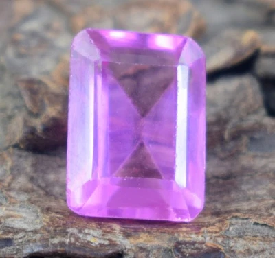 9.30 CT Natürlich Pink Kunzit 12 X 9 MM Smaragd Schliff Edelstein Zertifiziert - Bild 1 von 4