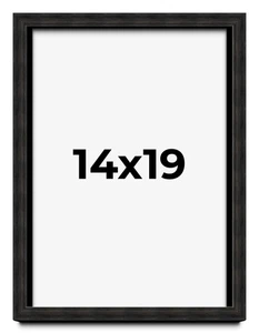 14x19 Shadow Box Black Rustic Barnwood Display Frame | 1.125 Inch Deep | 0.875 - Picture 1 of 4
