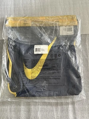 Nike Reversible Gymsack Drawstring Bag Navy Blue Yellow Swoosh Polyester 2006 - Image 1 of 4