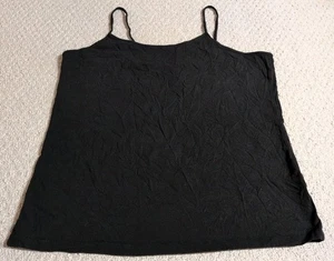 Time And Tru Womens XX Large Black Cotton Blend Spaghetti Strap Shirt 24 - Picture 1 of 3