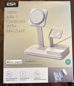 ESR 100W 6-In-1 Charging Station Stand with CryoBoost & Compatible with MagSafe - Picture 1 of 5