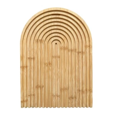 Handcrafted Grooved Wood Cutting Board - Boho Farmhouse Kitchen Decor &... - Imagem 1 de 4