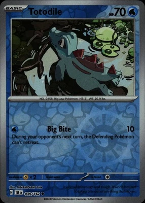 Totodile Reverse Holo Common SV05: Temporal Forces 039/162 NM - Image 1 of 2