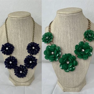 J. Crew marineblau und markenlos grün Statement Halsketten für Damen Paket 2 - Bild 1 von 7