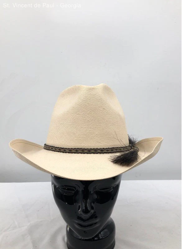 Sombrero de Vaquero Stetson Blanco Polvo de Estrellas Ala Ancha Western Hecho en EE. UU. Trenza de Pelo de Caballo 7 Foto 1 de 4