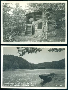 2 ECHTFOTO POSTKARTEN - CUMBERLAND FALLS STATE PARK, KY - Bild 1 von 1