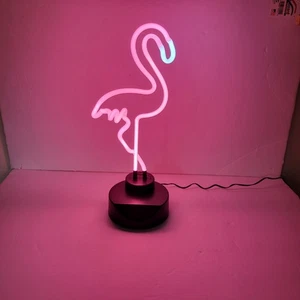 Letrero de flamenco escultura lámpara de mesa hombre luz de cueva Florida playa tropical  - Imagen 1 de 7