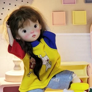 Muñeca 1/6 BJD bola de resina articulada niños niñas desnudos hágalo usted mismo juguetes ojos maquillaje facial regalo - Imagen 1 de 12