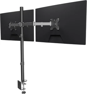 Suptek Dual Monitor Desk Mount, Adjustable Arm for 17-27, Black - Picture 1 of 6