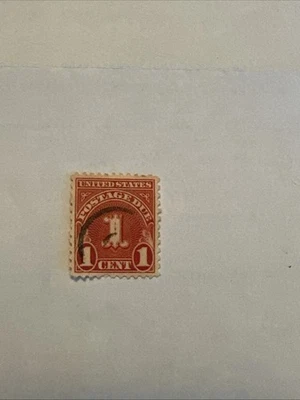 United States Postage Due 1 Cent Stamp Used Cancelled Out Rare - Image 1 of 4