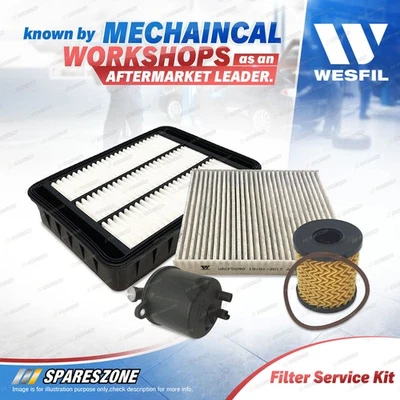 Wesfil Oil Air Fuel Cabin Filter Service Kit for Peugeot 4007 2.2L 2009-2014 - image 1 of 2