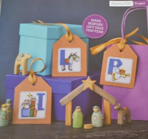 Nur Kreuzstichkarte - Weihnachten Krippe Themenalphabet ABC - Bild 1 von 3