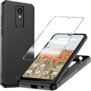 Estuche Consumer Cellular Iris Connect con vidrio templado a prueba de golpes negro - Imagen 1 de 7