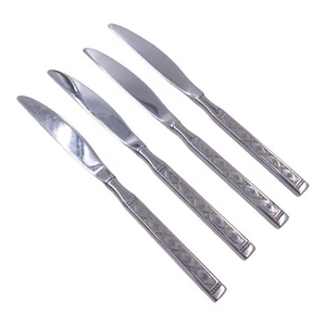 Oneida Lissabon kein schwarzer Akzent hohles Messer 9 1/4" 4er Set Vintage Besteck - Bild 1 von 8