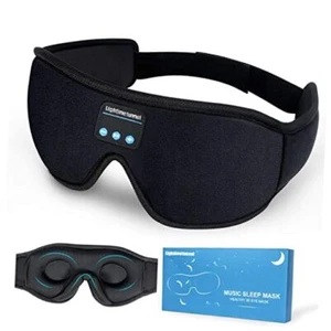 Sleep Headphones, Bluetooth 5.0 Wireless 3D Eye Mask, 1 Count (Pack of 1) Black - Picture 1 of 7