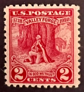 US STAMPS #645 2c WASHINGTON @ PRAYER MINT MOGNH cv $7 - Picture 1 of 3