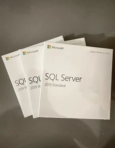 Brand New MS, SQL Server 2019 Standard (5 CAL) 16 Core License Key DVD & COA - Picture 1 of 2