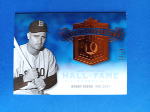 2005 UPPER DECK HALL OF FAME BOBBY DOERR #CC-BD1 COOPERSTOWN #/50 BOSTON RED SOX