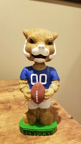 Kentucky Wildcats Mascot Pepsi One Bobblehead. Rare. UK wildcat Mascot Bobble Cover