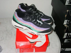 2018 Nike Air Max 95 "Have a Nike Day" Black/White/Jade Shoes! Size 8.5 w/Box! - Picture 1 of 12