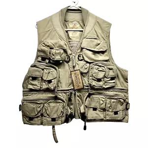 Master Sportsman Rugged Outdoor Mens Large Tan Hunting Vest NEW (D7) - Picture 1 of 3