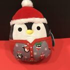 Squishmallow Luna The Penguin In Christmas Pajamas & Santa Hat 8”🎄🎄🎄🎄🎄