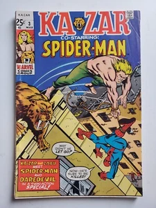 KAZAR #3 1971 VG/F SPIDER-MAN APP !!!! - Picture 1 of 23