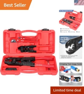 iCrimp Combo Pex Pipe Crimping Tool Kit for 1/2 and 3/4-inch Copper Ring, mee... - Picture 1 of 8
