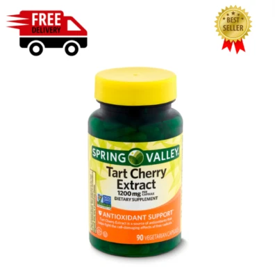 Suplemento dietético extrato de cereja azeda Spring Valley, 1200 mg 90 unidades frete grátis - Imagem 1 de 4