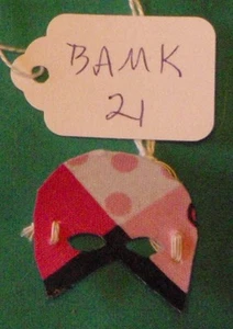 X Style Karneval Maske 3 rosa Abschnitte mit schwarz für 4"-12" Modepuppe BAMK21 - Bild 1 von 2