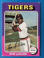 1975 Topps Baseball Card #628 Ron LeFlore ROOKIE Card Detroit Tigers 