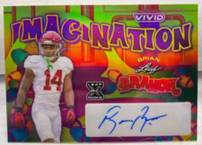 Brian Branch 2023 Leaf Vivid Imagination XRC Autograph Auto #'d 4/10 - LIONS