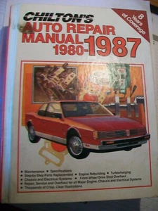Chilton's Auto Repair Manual American Cars 1980-1987 Hardcover #7670 - Foto 1 di 5