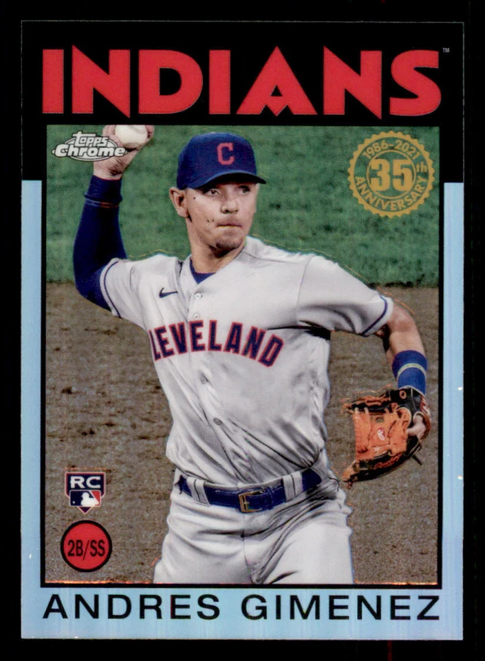 2021 Topps Chrome '86 Topps #86BC24 Andres Gimenez - Image 1 of 2