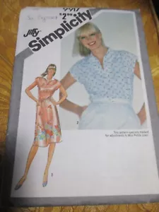 9917 Vintage Simplicity Schnittmuster Misses Jiffy Pullover Kleid Top OOP Nähen - Bild 1 von 6