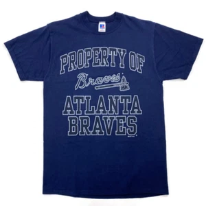 Camiseta De Colección Años 90 Atlanta Braves Russel Atlética Para Hombres M Cuello Redondo Azul Hecha en EE. UU. - Imagen 1 de 11