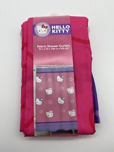 Hello Kitty by Sanrio  Fabric Shower Curtain 72 x 72" NEW NIP Pink Purple 